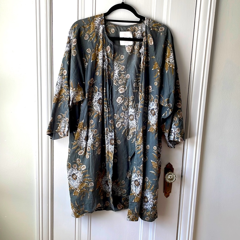 Madewell open front gauze jacket